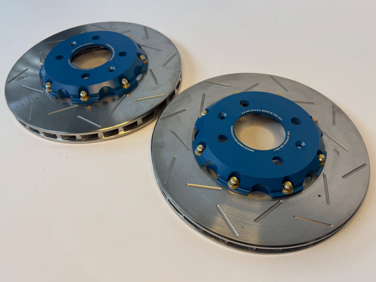ITR/SPOON TWIN BLOCK 4x100 282mm 24mm 2-PC Rotor Kit "SS BLUE"