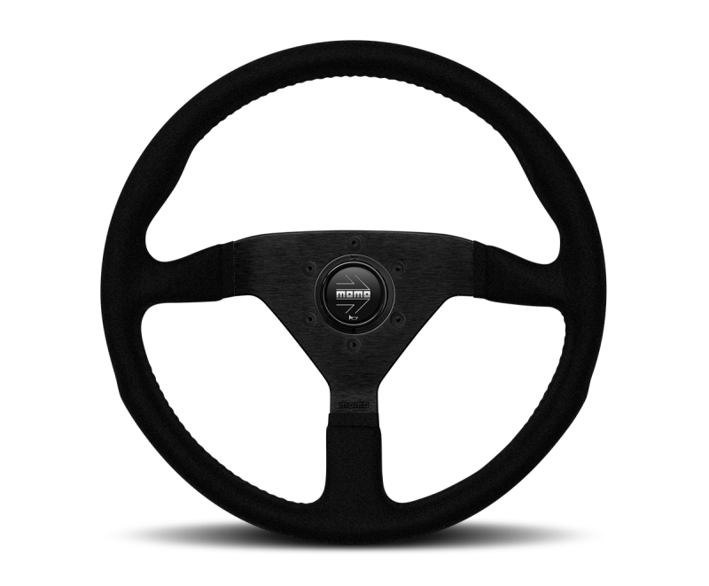 Momo Montecarlo Alcantara Steering Wheel 350 mm - Black/Black